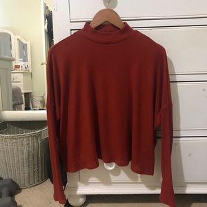 H&M Burnt Orange, Sienna colored Dolman Mock Neck